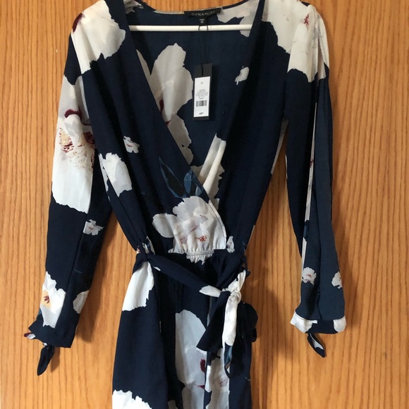 DYNAMITE LONG SLEEVE ROMPER - Picture 1 of 4